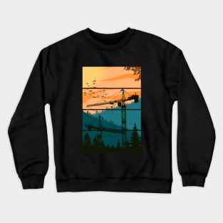 Tower Crane Nature Crewneck Sweatshirt